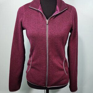 Eddie Bauer Fleece Jacket Size S Burgundy Zip Sweater  Outdoor Hiking
Lot L